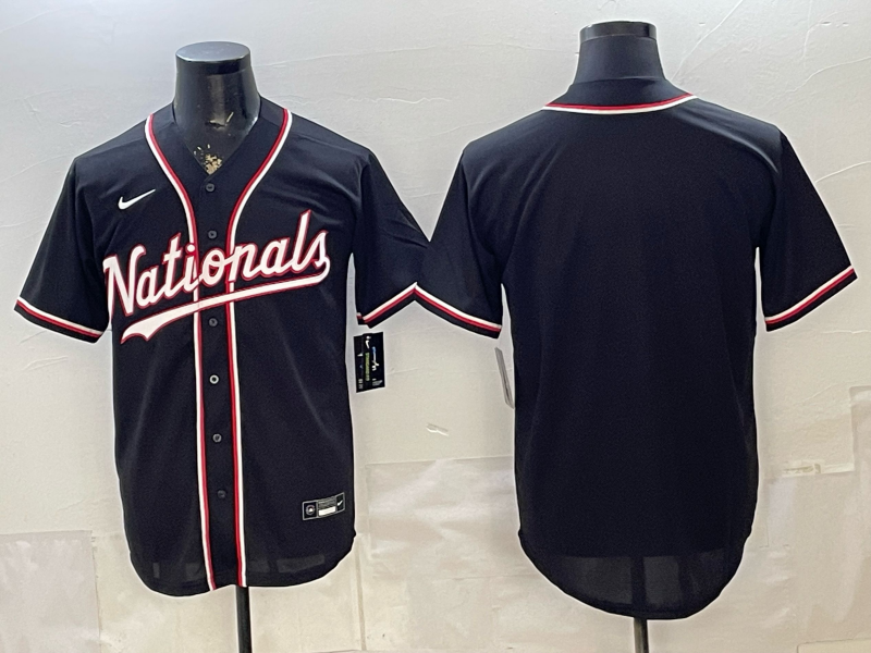 Men 2026 Washington Nationals blank black Nike jersey 0561003